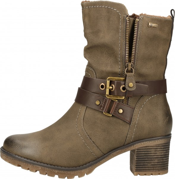 Relife Stiefel Lederimitat Khaki Warmfutter