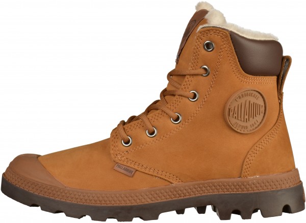 Palladium Stiefelette Leder Braun Warmfutter
