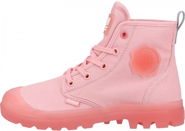 Palladium Stiefelette Canvas Rose
