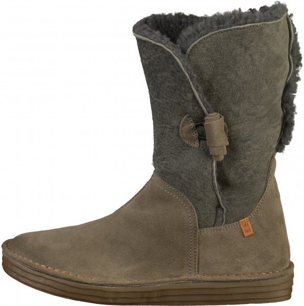 El Naturalista Stiefel Lederimitat Grau Warmfutter