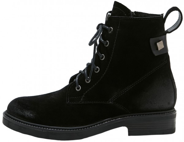 Inuovo Stiefelette Veloursleder Schwarz