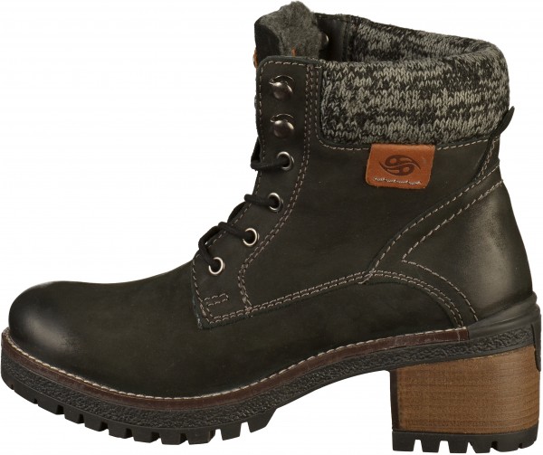 Dockers Stiefelette Leder Schwarz Warmfutter