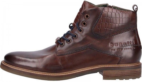 Bugatti Stiefelette Glattleder Braun