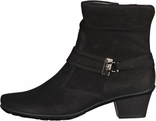 Gabor Stiefelette Nubukleder Schwarz