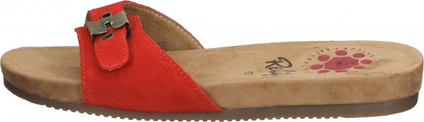 Relife Pantoletten Veloursleder Rot