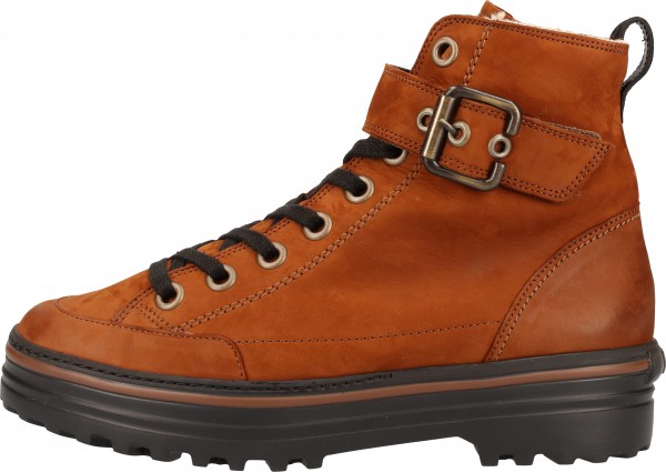 Paul Green Stiefelette Nubukleder Cognac