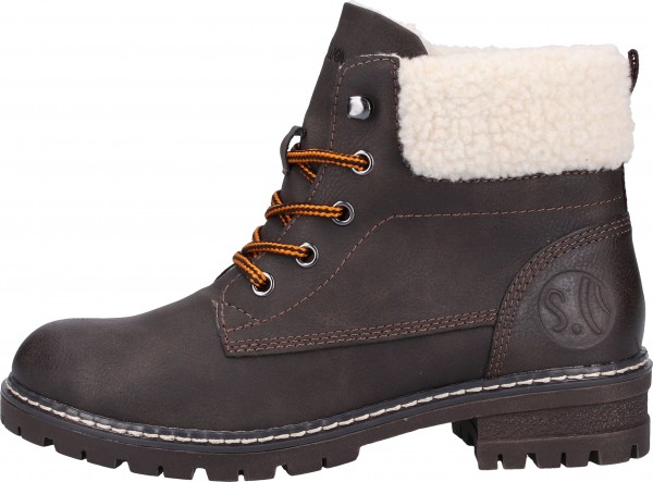 s.Oliver Stiefelette Lederimitat/Textil Mocca