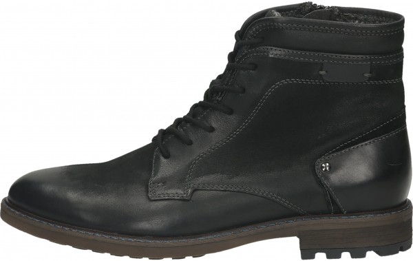 Venturini Milano Stiefelette Leder Schwarz Warmfutter