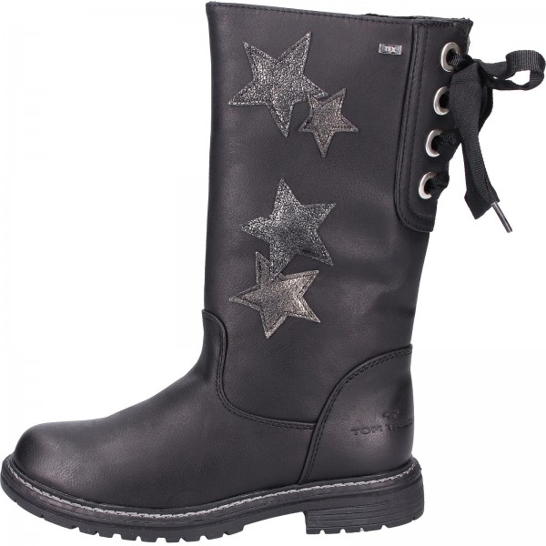 Tom Tailor Stiefel Lederimitat Schwarz