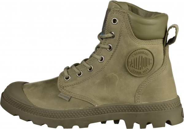 Palladium Stiefelette Leder Oliv