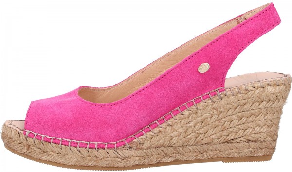 Fred de la Bretoniere Sandalen Veloursleder Fuchsia