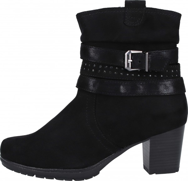 Jana Stiefelette Lederimitat/Textil Schwarz