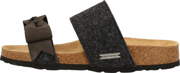 Shepherd Hausschuhe Wolle Schwarz/Grau