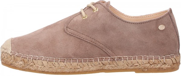Fred de la Bretoniere Halbschuhe Veloursleder Taupe