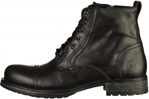 Mustang Stiefelette Leder Schwarz