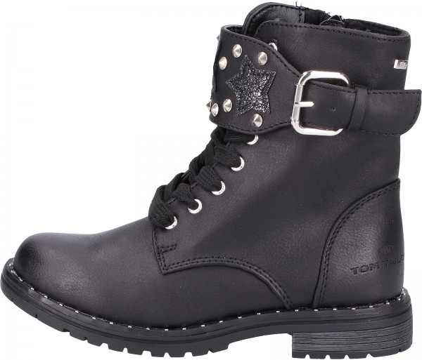 Tom Tailor Stiefelette Lederimitat Schwarz