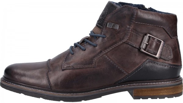 Bugatti Stiefelette Glattleder Dunkelgrau