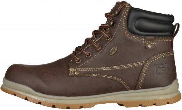 Dockers Stiefelette Lederimitat Braun Warmfutter