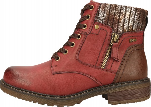 Relife Stiefelette Lederimitat/Textil Rot Warmfutter