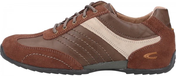 camel active Sneaker Leder/Textil Dunkelbraun/Beige