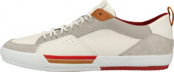 Geox Sneaker Leder/Textil Hellgrau/Weiß