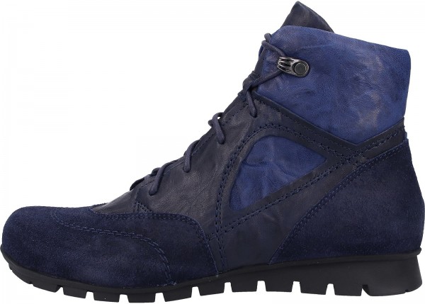 Think! Stiefelette Veloursleder Dunkelblau