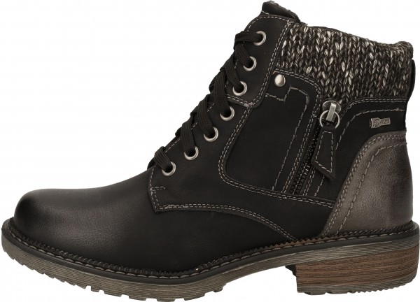 Relife Stiefelette Lederimitat/Textil Schwarz Warmfutter