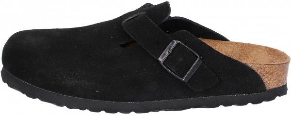 birkenstock boston black suede