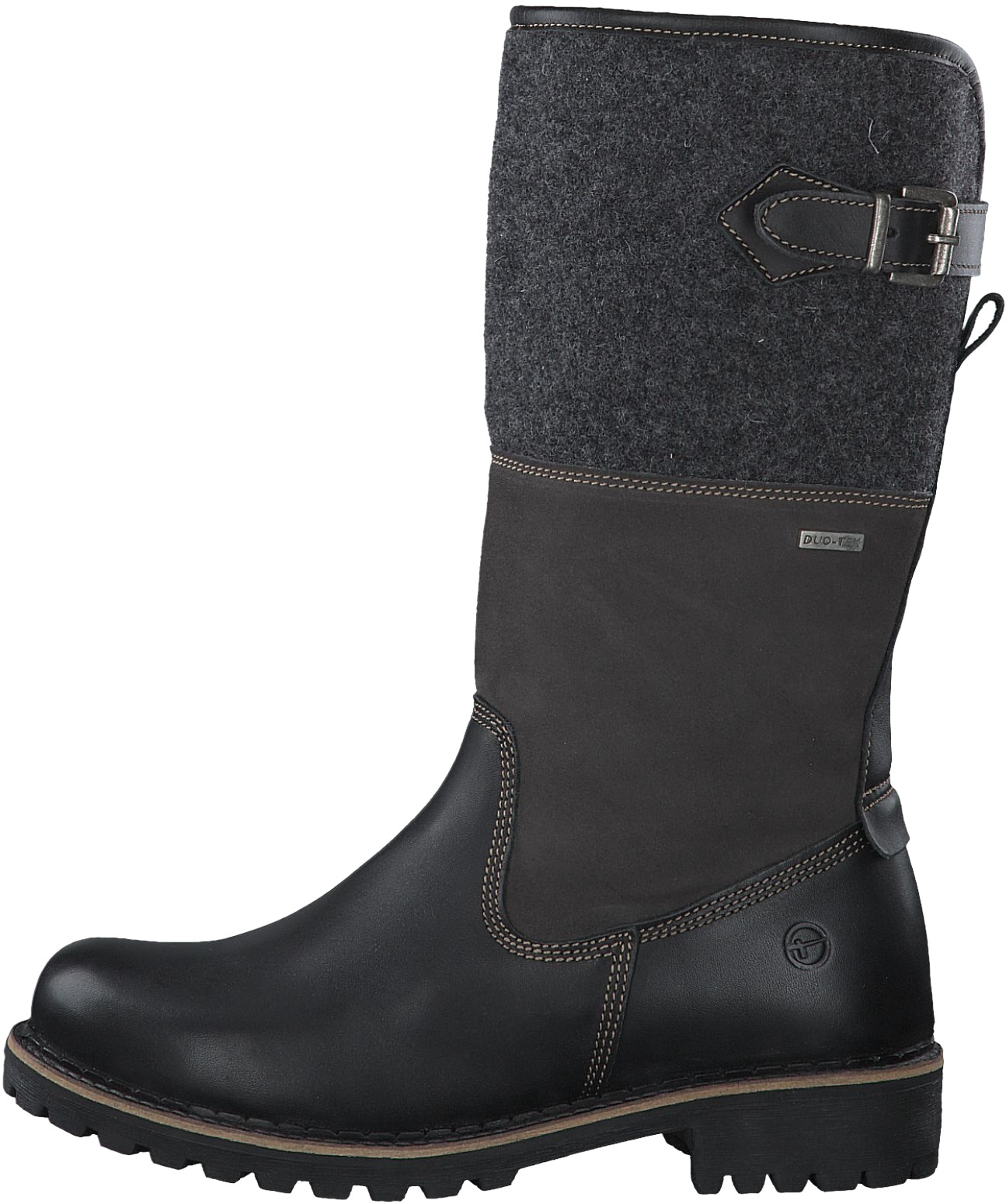 Tamaris Boots Leather/Textile black2 | Boots | Women's Shoes | Surf4Shoes