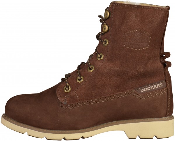 Dockers Stiefelette Leder Cafe Warmfutter