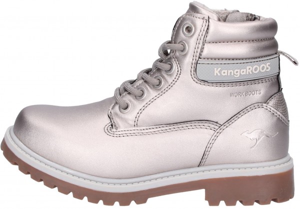 KangaROOS Stiefelette Lederimitat Silber