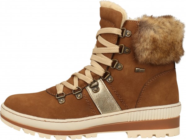Relife Stiefelette Lederimitat/Textil Camel Warmfutter