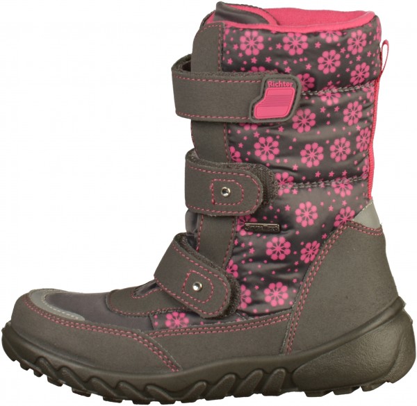 Richter Stiefel Lederimitat Grau Warmfutter
