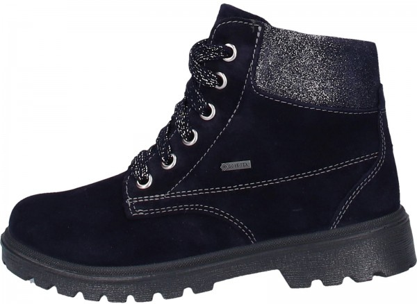Superfit Stiefelette Veloursleder Blau Warmfutter