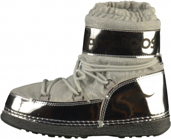 KangaROOS Stiefel Lederimitat/Textil Silber