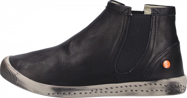 softinos Stiefelette Glattleder Schwarz