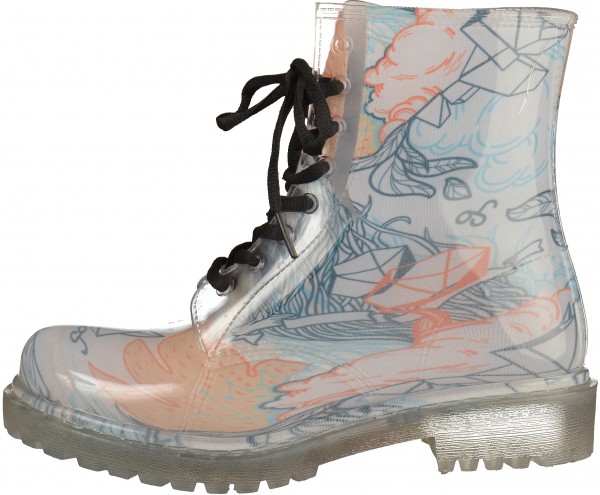 G-Six Workshop Stiefelette Gummi Blau/Weiß