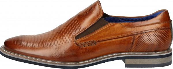 Bugatti Businessschuhe Nubukleder Cognac