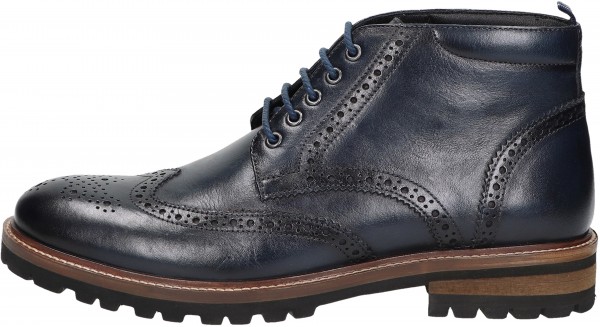 Sansibar Stiefelette Leder Dunkelblau