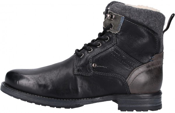 Tom Tailor Stiefelette Leder Schwarz Warmfutter