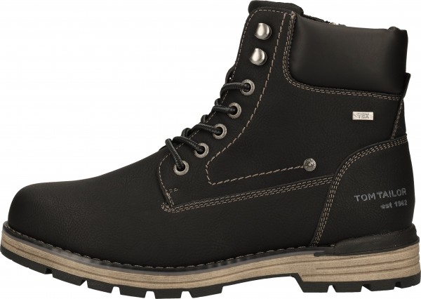 Tom Tailor Stiefelette Lederimitat Schwarz Warmfutter