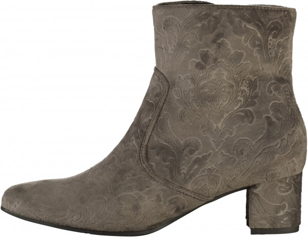 Jenny Stiefelette Samt Grau Warmfutter