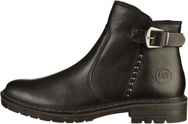 Marco Tozzi Stiefelette Glattleder Schwarz