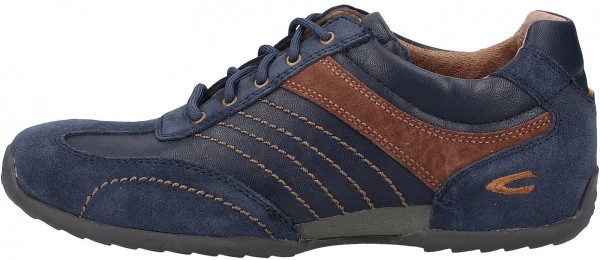 camel active Sneaker Leder/Textil Dunkelblau/Braun