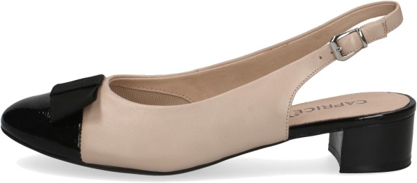 Caprice Pumps Leather/Textile Beige 