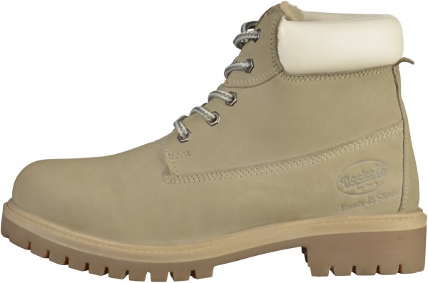 Dockers Stiefelette Leder Hellgrau Warmfutter