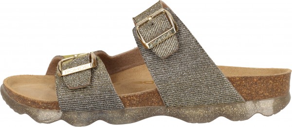 Rohde Pantoletten Lederimitat Gold