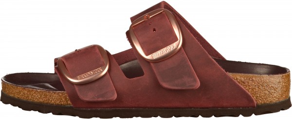 Birkenstock Arizona Big Buckle Pantoletten Fettleder Zinfandel