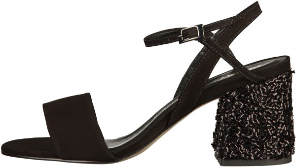Bronx Sandalen Nubukleder Schwarz