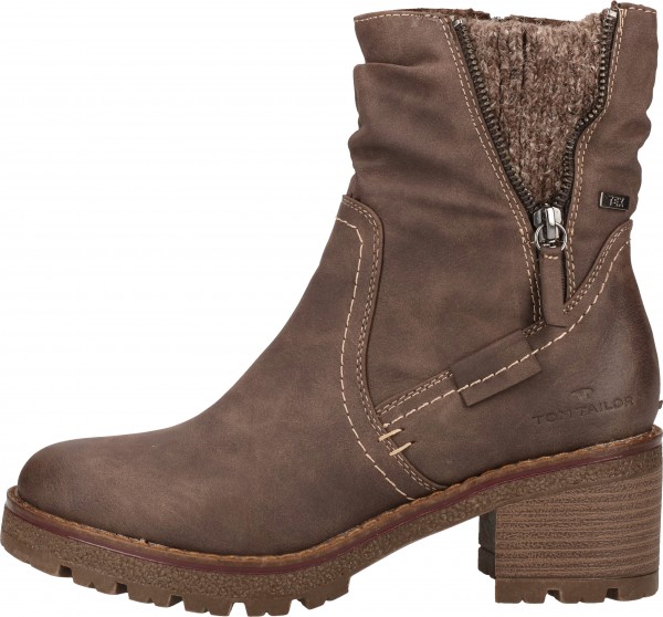 Tom Tailor Stiefelette Lederimitat Mokka
